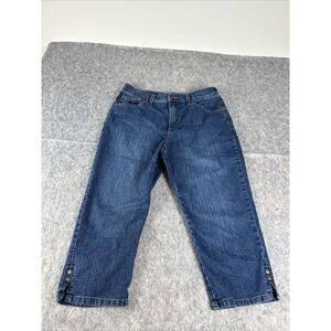 Gloria Vanderbilt Capri Blue Jeans Womens 8P All Around Slimming Effect‎
